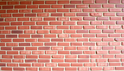 Obraz premium crimson brick wall with rough texture, masterpiece. White tone