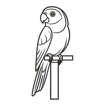 Profile view of a parrot on a perch