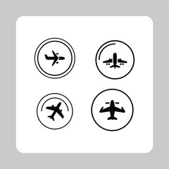 Airplane Outline Icon  Vector Symbol for Flying and Transportair plane