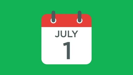 calendar - July 1 icon illustration isolated vector sign symbol