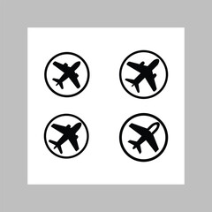 Airplane Outline Icon  Vector Symbol for Flying and Transportair plane