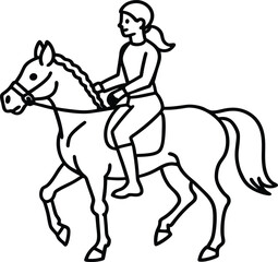 Haunted Horseback Rider Minimalist Design

