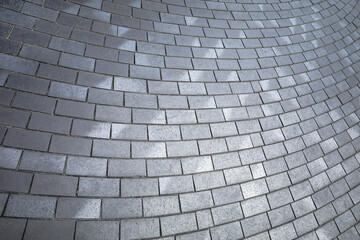area of ceramic bricks herringbone pattern