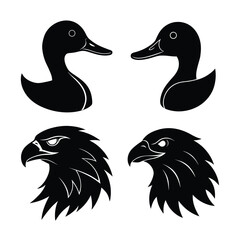 Animal and bird head bundle design 