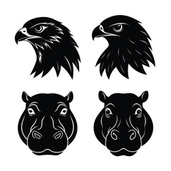 Animal and bird head bundle design 