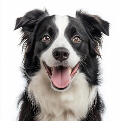 Smiling Border Collie Dog. Joyful Canine Portrait of a Playful and Loyal Furry Friend