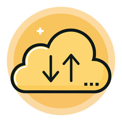 Cloud icon set vector. cloud sign and symbol 