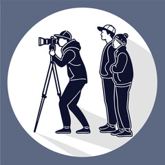 Silhouette photography preparation scene