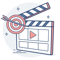 Target focused film production illustration