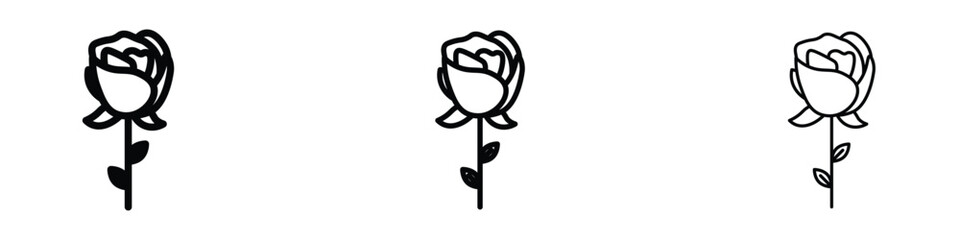Rose flower icon