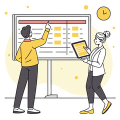 Teamwork collaboration planning meeting project schedule business office