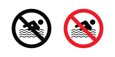 No swimming sign