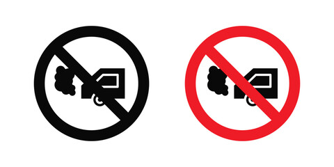 No exhaust gases sign