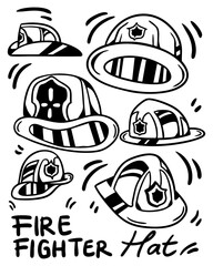 Fire Fighter Hat Illustration will be good for design poster or brand do you need