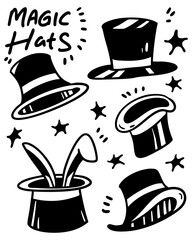 Witch hat illustration pack good for celebrating event or brand