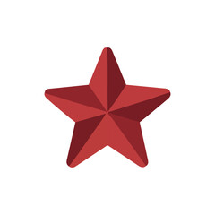Red five-pointed star graphic design.A simple, red five-pointed star graphic, perfect for representing heroism, excellence, or a patriotic theme.