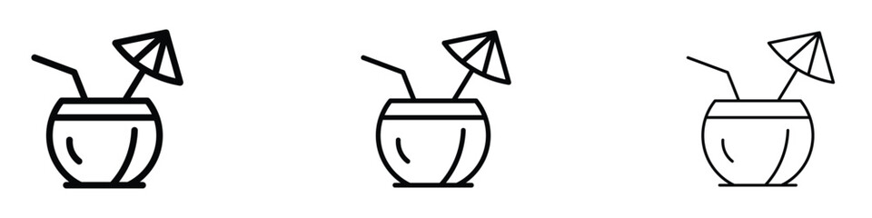 Coconut drink icon