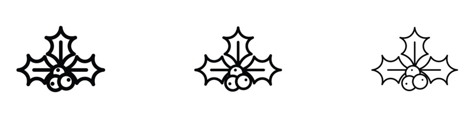 Christmas holly berry icon