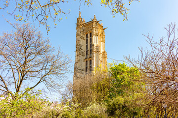 Saint-Jacques tower in Paris, France