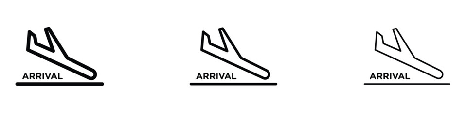 Airport arrival sign