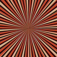 Abstract image, rays of the sun on a red background - Vector illustration