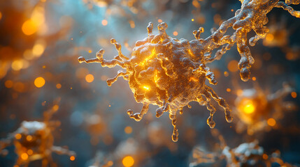 Microscopic virus cell biology medical research science healthcare infection disease pathogen analysis