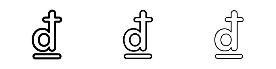 Obraz premium Dong icons in flat style. line art. vector illustration
