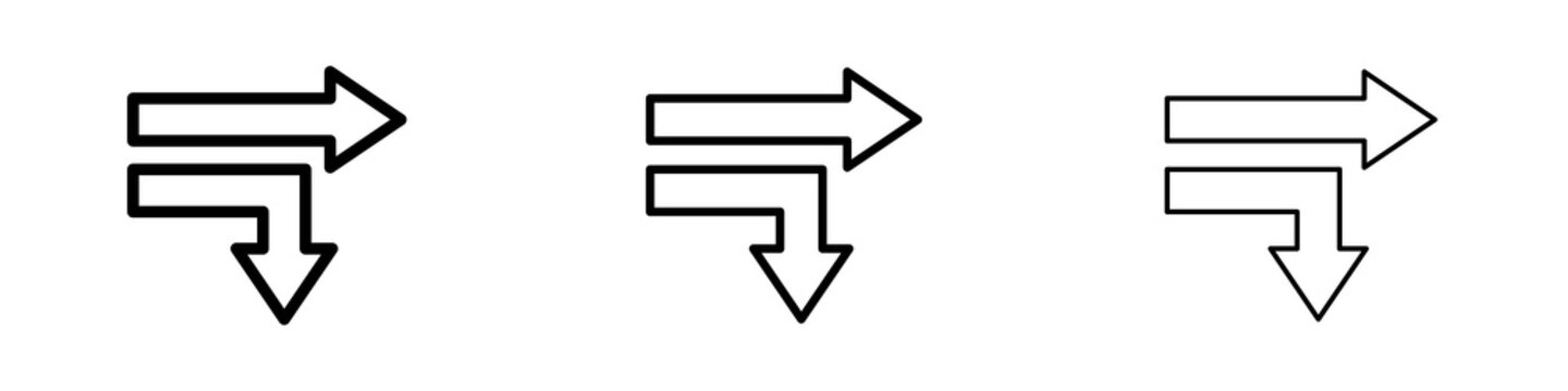 Diagram sankey icons in flat style. line art. vector illustration