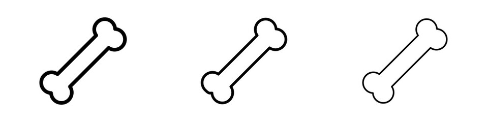 Bone icons in flat style. line art. vector illustration