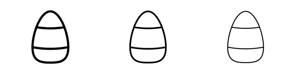 Candy Corn icons in flat style. line art. vector illustration