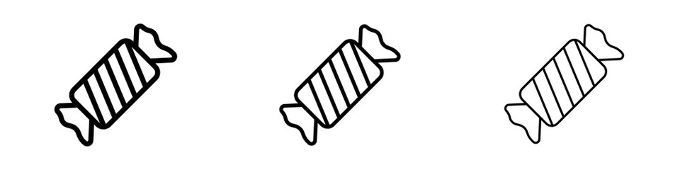 Candy-sweet icons in flat style. line art. vector illustration