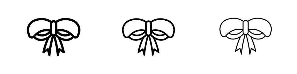 Ribbon icons in flat style. line art. vector illustration