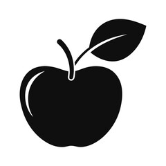Red apple vector illustration with a green leaf, perfect for healthy food and natural fruit designs