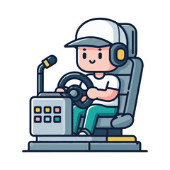 
illustration design of a driver