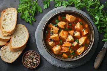 Hearty Homemade Stew with Fresh Vegetables and Herbs - Delicious Comfort Food Recipe