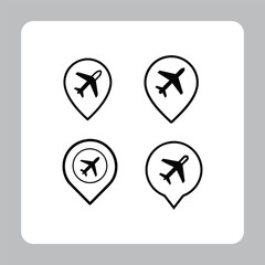 Airplane Outline Icon  Vector Symbol for Flying and Transportair plane