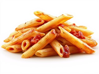 Delicious Penne Pasta with Homemade Sauce. Italian Cuisine Comfort Food Recipe