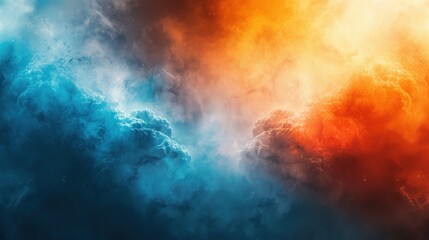 Fototapeta premium Dramatic clash of contrasting clouds