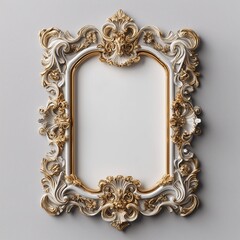 Ornate Frame with Decorative Border. Vintage Style, Gold Accents for Luxurious Home Dcor