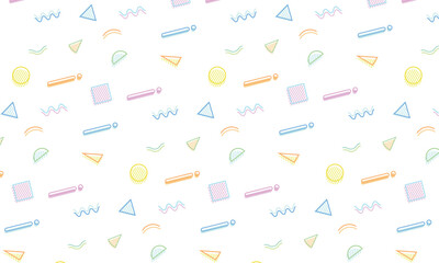 斜線が重なったカラフルなメンフィス模様が斜めになった壁紙