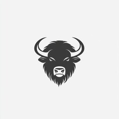 Fototapeta premium Silhouetted bison head graphic (1)