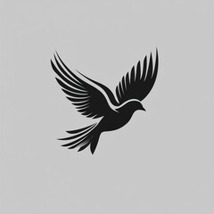 Obraz premium Stylized silhouette of a bird in flight (1)