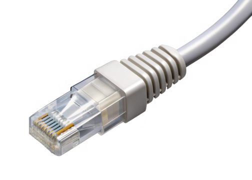  Lan cable isolated on transparent background.