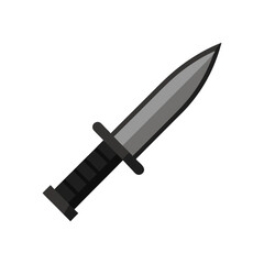 combat knife vector art on white background