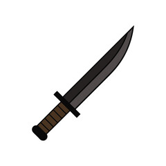 survival knife vector art on white background
