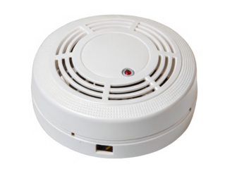 Smoke detector isolated on transparent background.