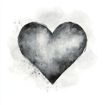 Abstract grayscale heart