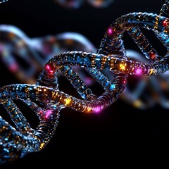 Colorful Base Units Forming New Chains with Glowing Proteins