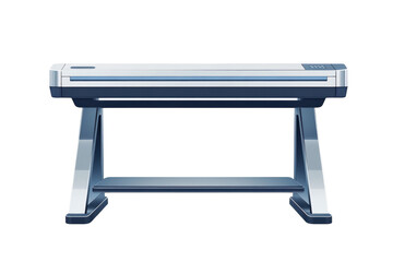 A sleek modern scanner ready to digitize memories and documents with a minimalist futuristic on transparent background