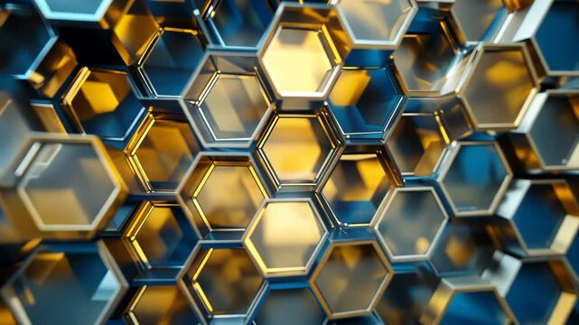Seamless Honeycomb Pattern with Bees and Honey Vector Illustration